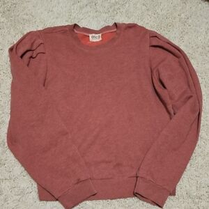 Etica Lysse Pleat Sleeve Top in Grenadine Heather